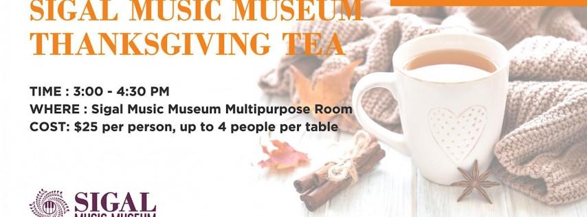 Sigal Music Museum Thanksgiving Tea