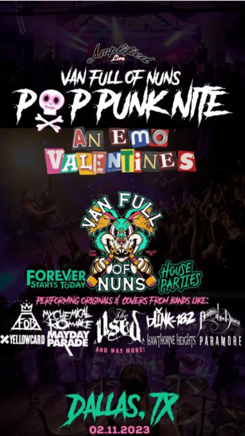 Pop Punk Nite: An Emo Valentines! By: Van Full of Nuns