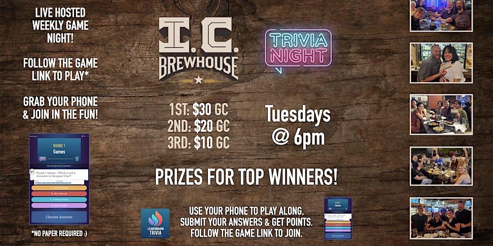 Leaderboard Trivia Game Night | I.C. Brewhouse Centennial  CO