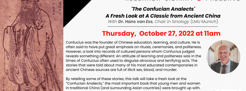 'The Confucian Analects' - A Fresh Look at A Classic from Ancient China