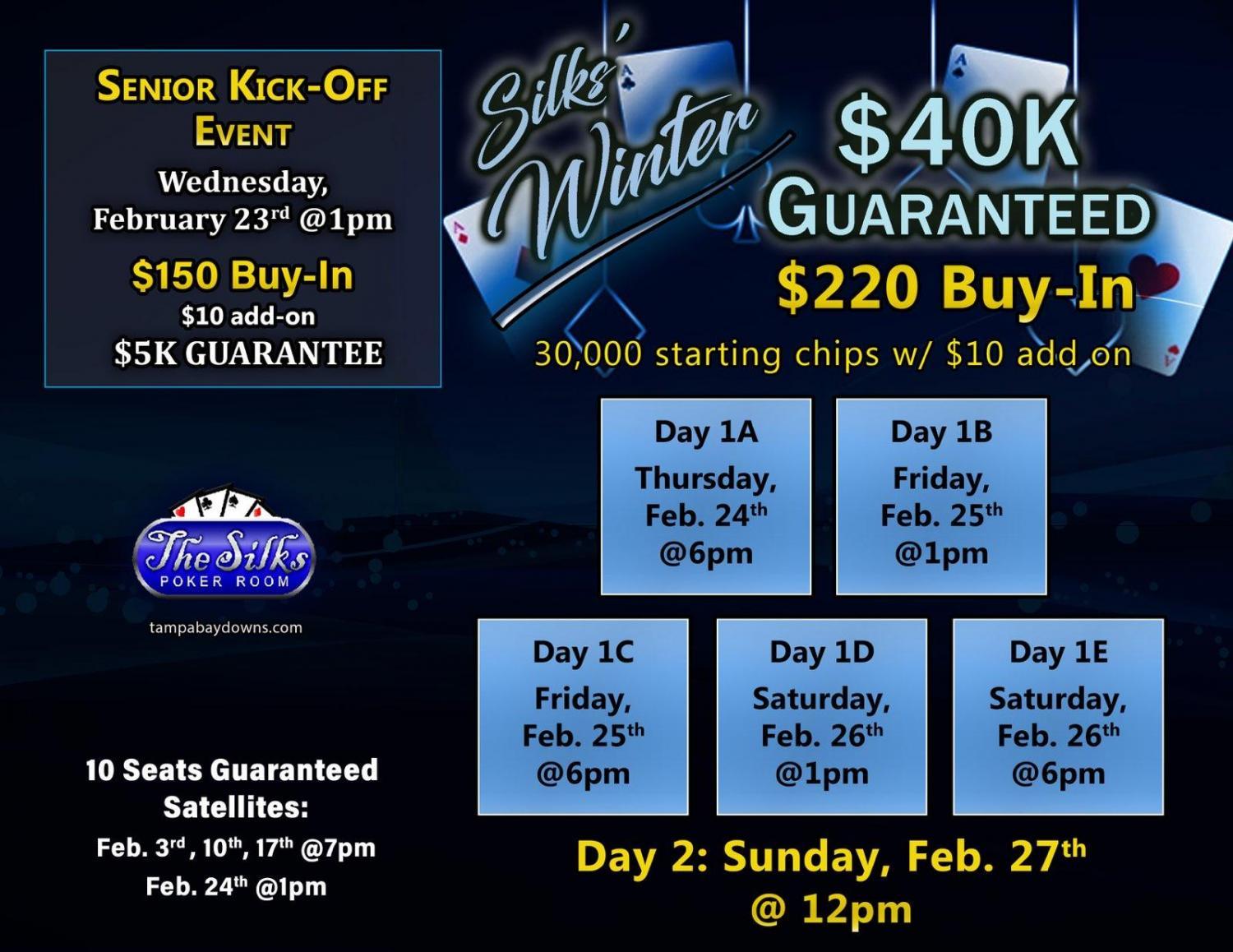 Silks' Winter $40k Guaranteed Poker Tournament