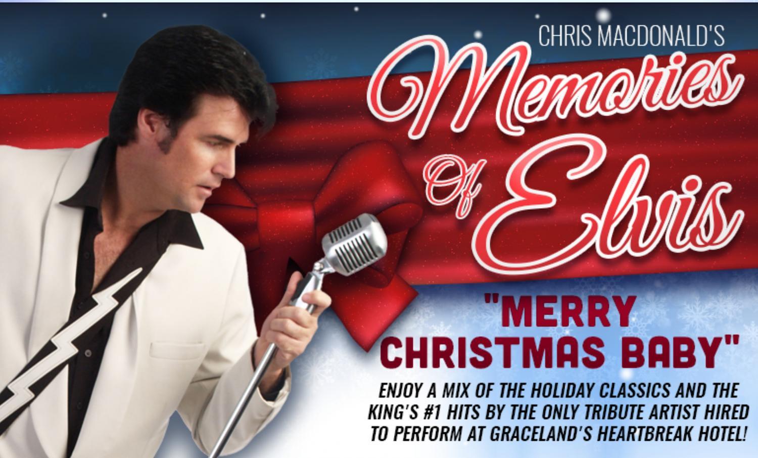 Chris MacDonald's Memories of Elvis
Fri Dec 16, 6:00 PM - Fri Dec 16, 10:00 PM
in 58 days