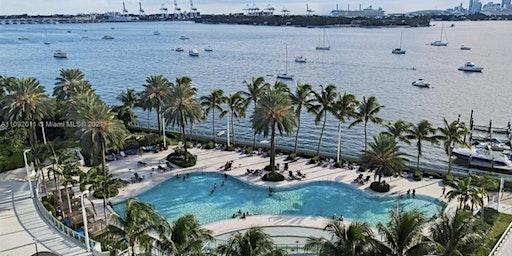 Pool day use with spectacular bay, skyline and sunset view