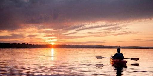 Sunset fly in canoe outing