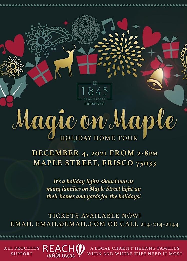 Magic on Maple Holiday Home Tour
Sat Dec 3, 2:00 PM - Sat Dec 3, 8:00 PM
in 43 days