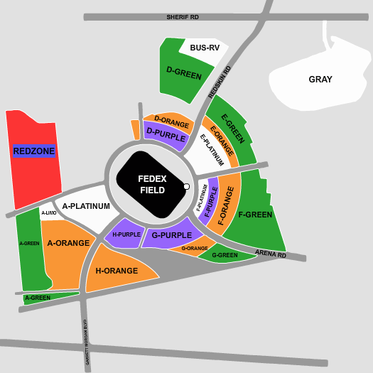 PARKING: Washington Commanders vs. Atlanta Falcons