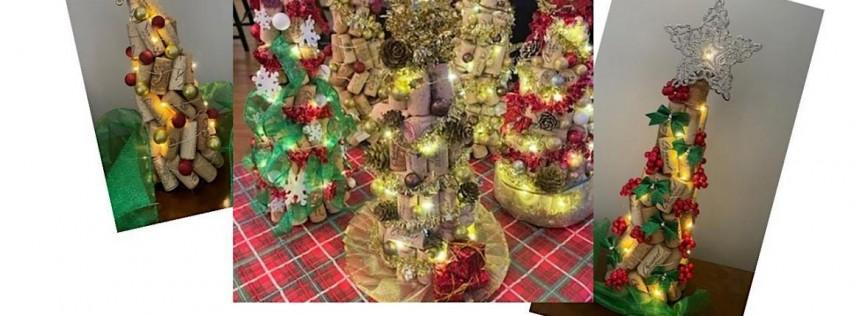 Wine cork christmas trees