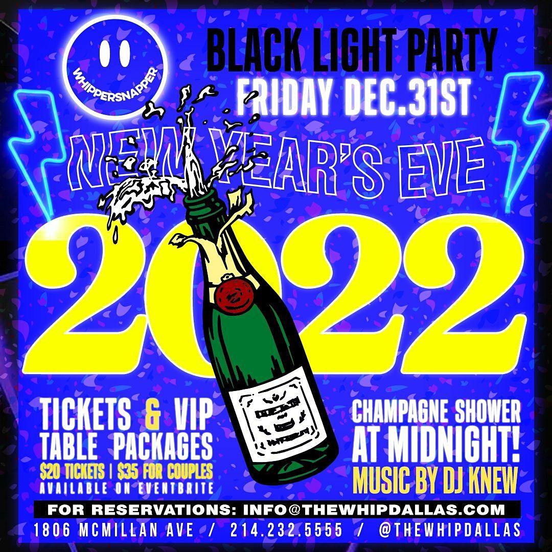 NYE 2022 Black Light Party at The Whippersnapper