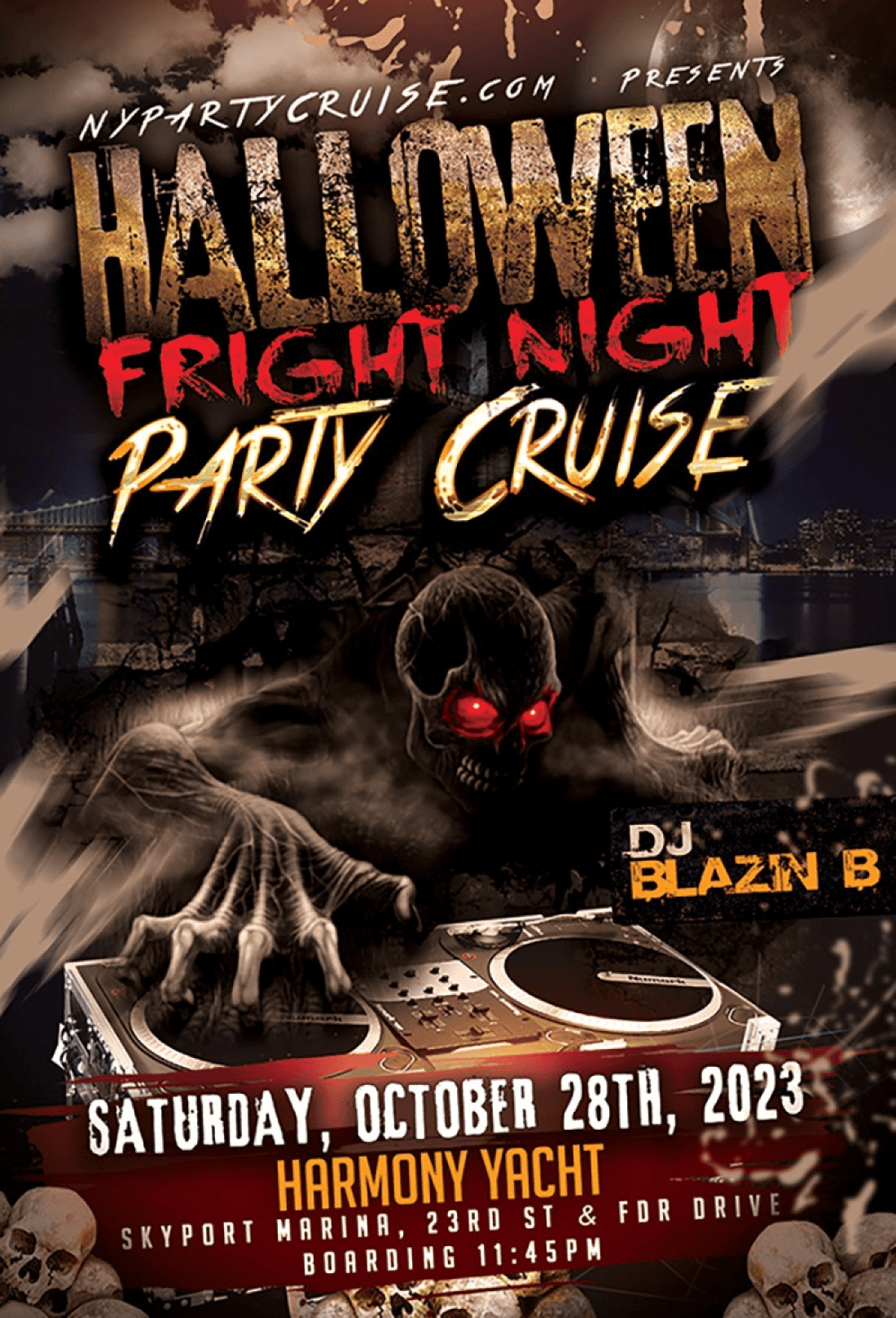 HALLOWEEN FRIGHT NIGHT PARTY CRUISE - HARMONY YACHT