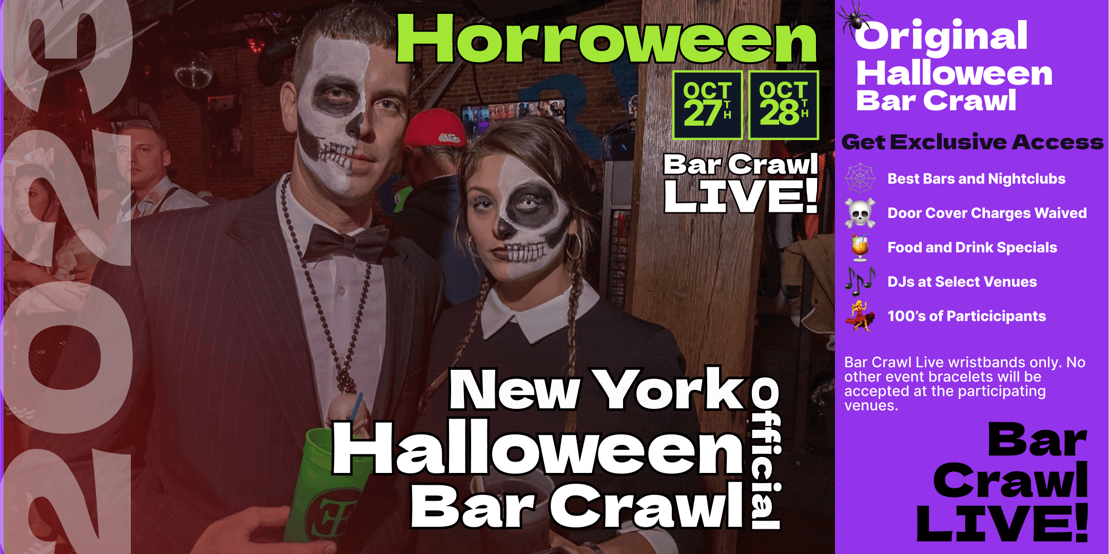 2023 Official Halloween Bar Crawl New York City's Biggest Bar Event 2 Dates