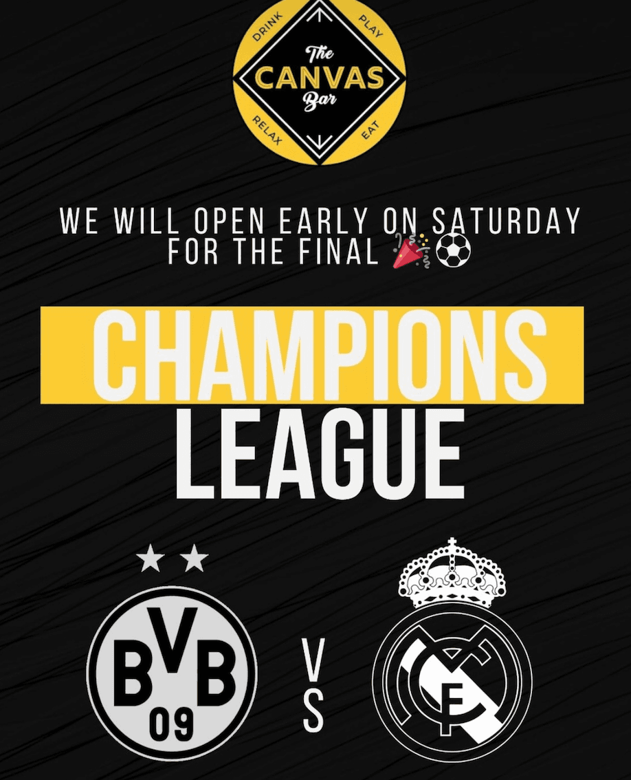UEFA Champions League Watch Party at The Canvas Bar