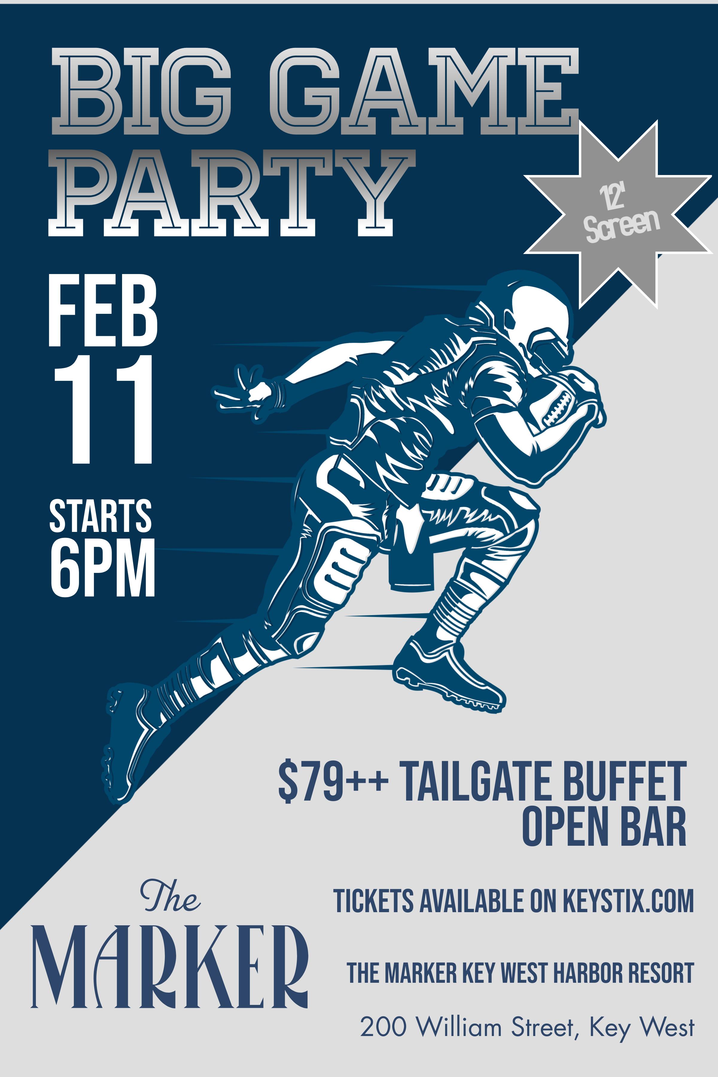 The "BIG GAME" Tailgate & Watch Party at The Marker Key West