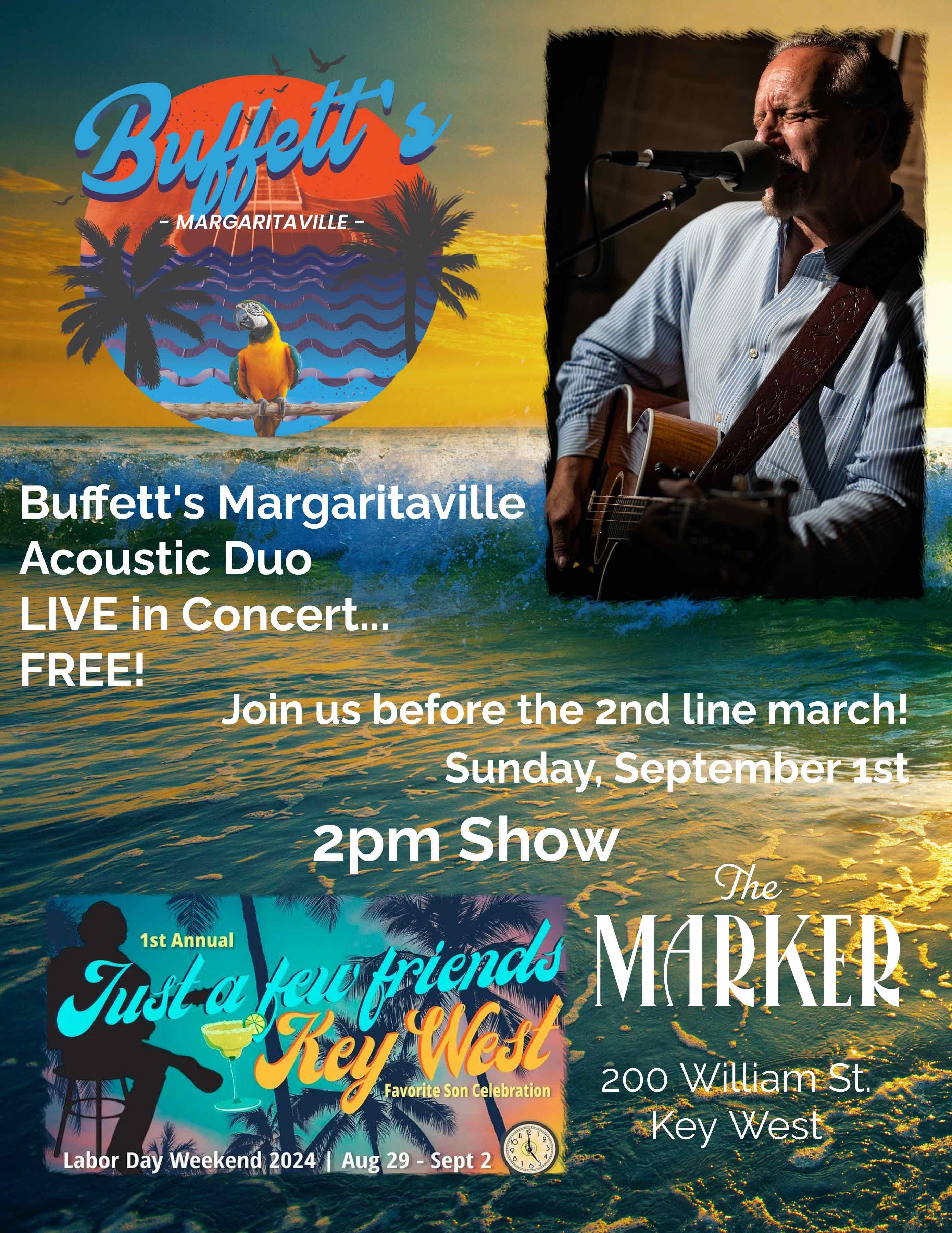 Buffet’s Margaritaville Acoustic Duo at The Marker Key West