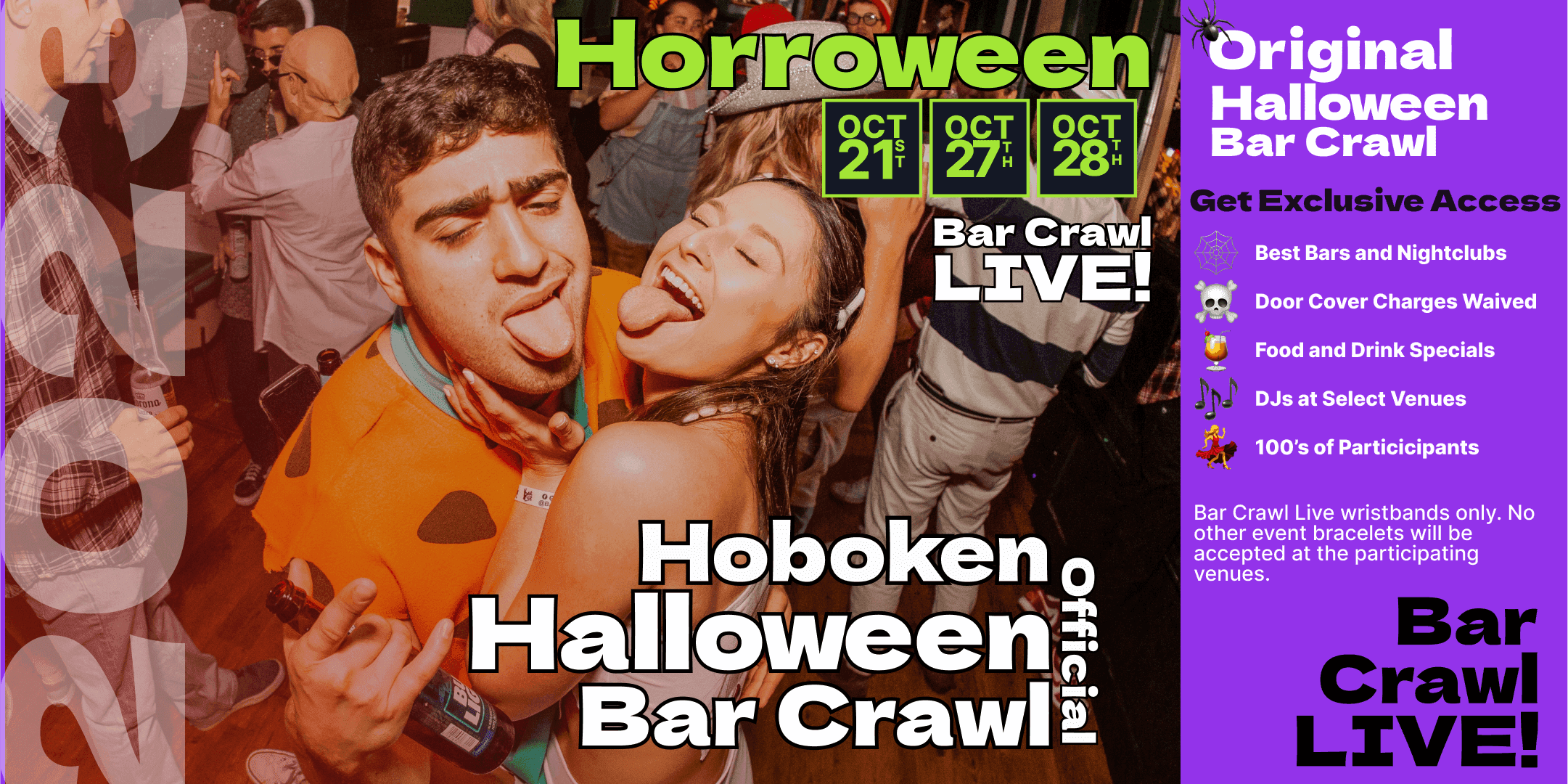 2023 Official Halloween Bar Crawl Hoboken's Biggest Bar Event 3 Dates