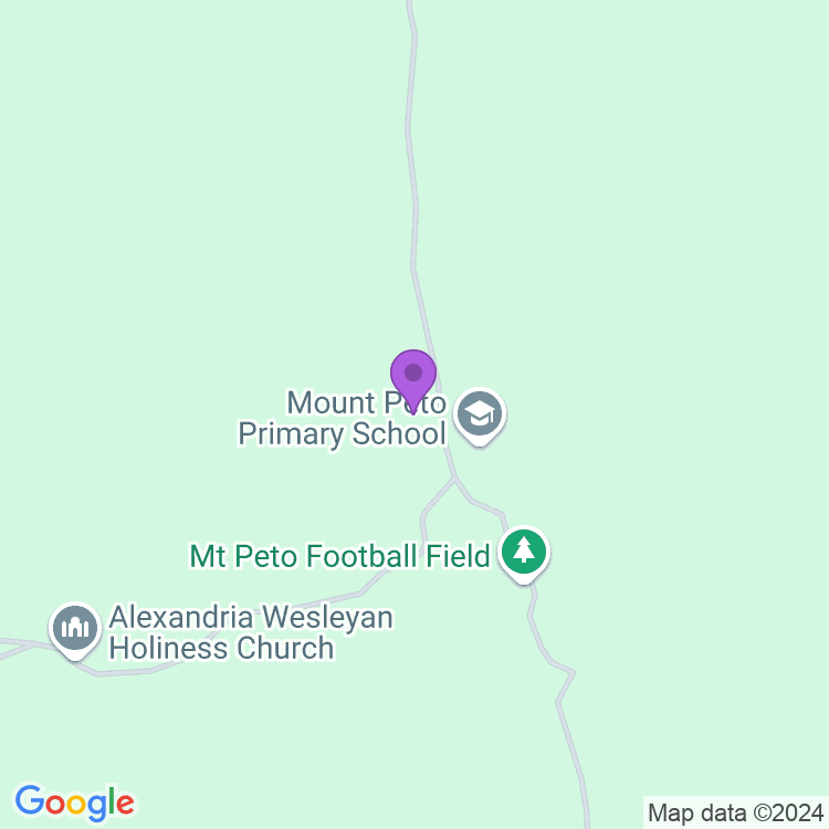 Map showing Mount Peto Health Centre