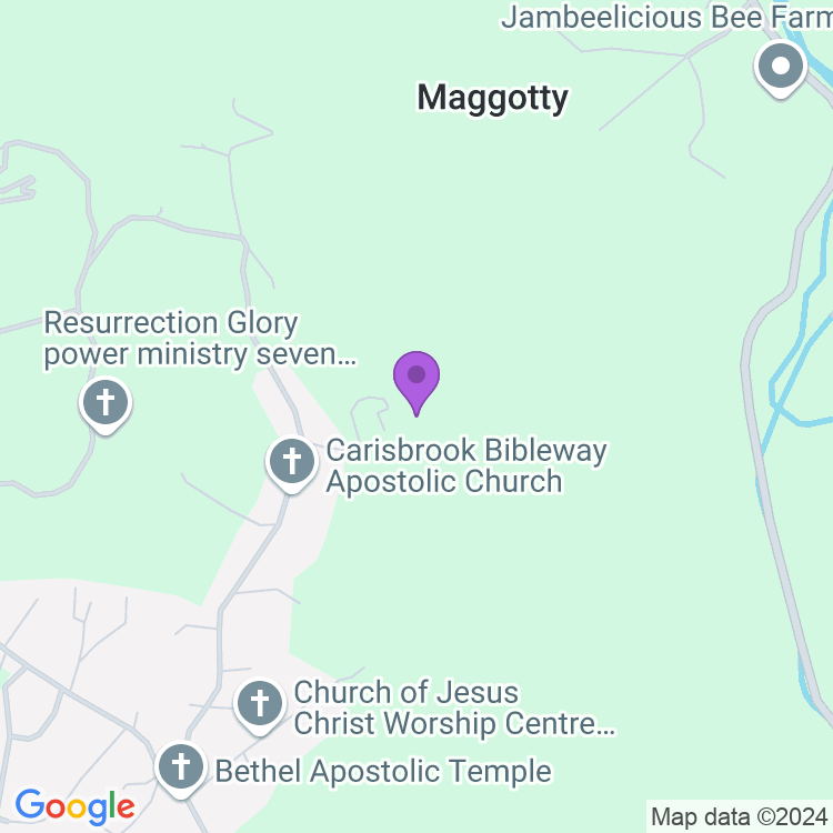 Map showing Maggotty Station