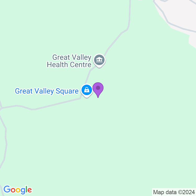 Map showing Great Valley Health Centre