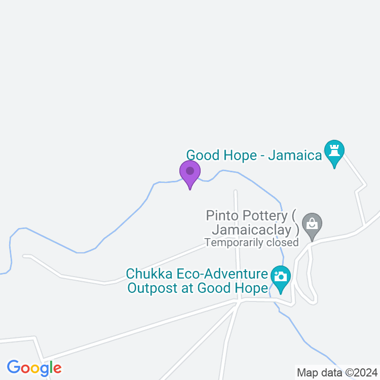 Map showing Good Hope House, Trelawny, Jamaica