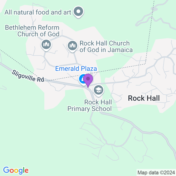 Map showing Rock Hall Health Centre